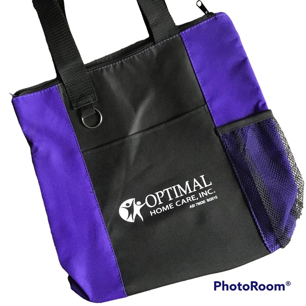 UNISEX Purple & Black Tote Bag - NWOT